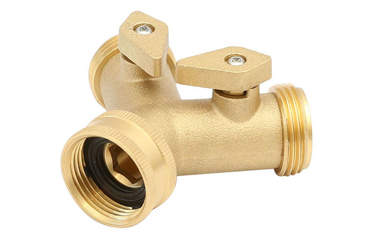 Латунь 2 Way Garden Hose Connector made in China